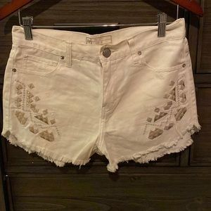 White/Cream Free People Jean Shorts- size 27